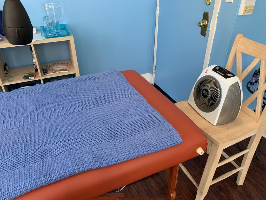 table and fan, if needed